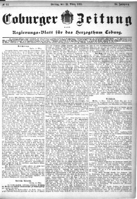 Coburger Zeitung Freitag 15. März 1895