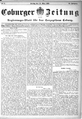 Coburger Zeitung Freitag 29. März 1895