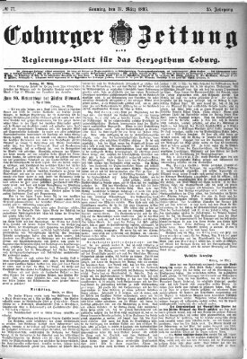 Coburger Zeitung Sonntag 31. März 1895