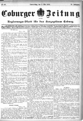 Coburger Zeitung Donnerstag 9. Mai 1895