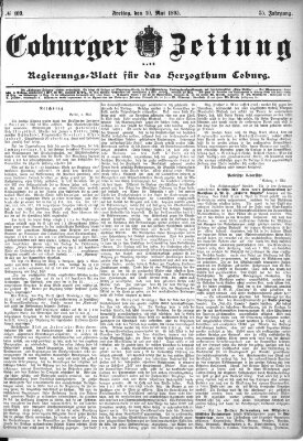 Coburger Zeitung Freitag 10. Mai 1895