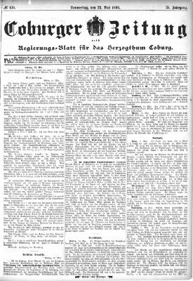 Coburger Zeitung Donnerstag 23. Mai 1895