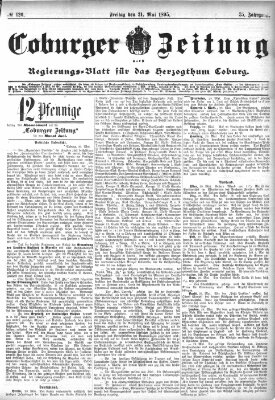 Coburger Zeitung Freitag 31. Mai 1895