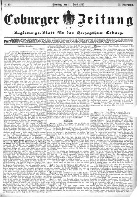 Coburger Zeitung Dienstag 11. Juni 1895