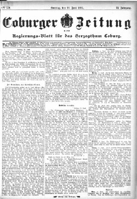 Coburger Zeitung Sonntag 16. Juni 1895