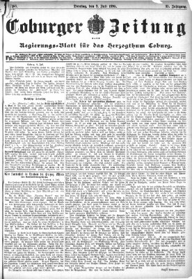 Coburger Zeitung Dienstag 9. Juli 1895