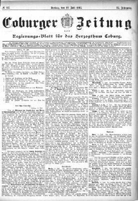 Coburger Zeitung Freitag 19. Juli 1895