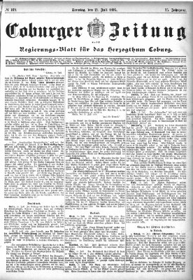 Coburger Zeitung Sonntag 21. Juli 1895