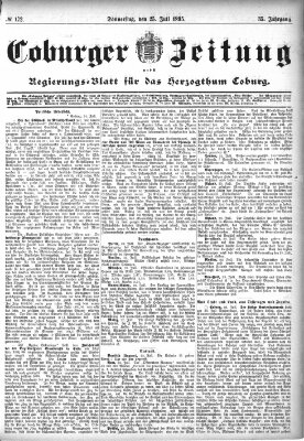 Coburger Zeitung Donnerstag 25. Juli 1895