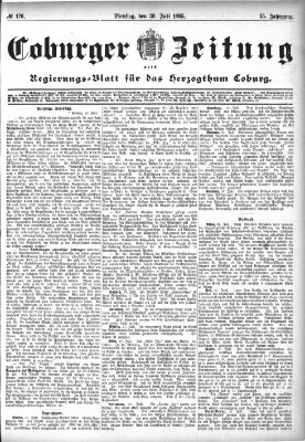 Coburger Zeitung Dienstag 30. Juli 1895