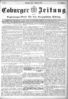 Coburger Zeitung Mittwoch 7. August 1895