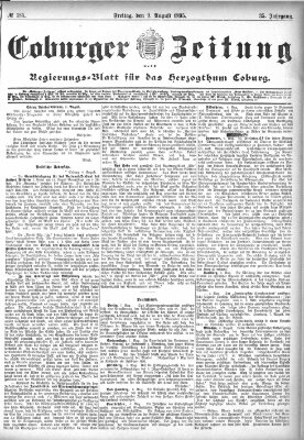 Coburger Zeitung Freitag 9. August 1895