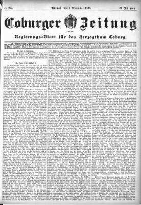 Coburger Zeitung Mittwoch 4. September 1895