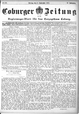 Coburger Zeitung Freitag 6. September 1895