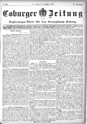 Coburger Zeitung Sonntag 6. Oktober 1895