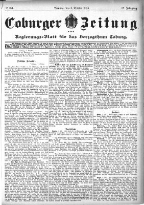 Coburger Zeitung Dienstag 8. Oktober 1895