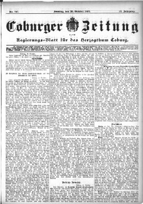 Coburger Zeitung Sonntag 20. Oktober 1895