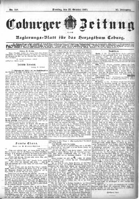 Coburger Zeitung Dienstag 22. Oktober 1895