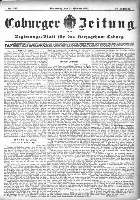 Coburger Zeitung Donnerstag 24. Oktober 1895