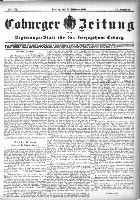 Coburger Zeitung Freitag 25. Oktober 1895