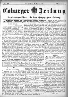 Coburger Zeitung Samstag 26. Oktober 1895