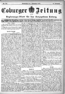 Coburger Zeitung Samstag 2. November 1895