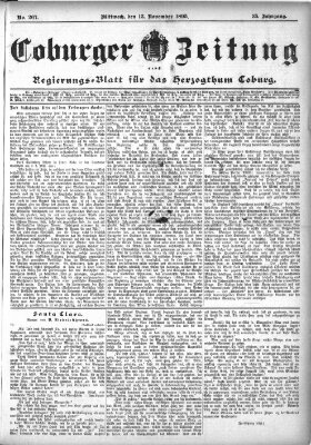 Coburger Zeitung Mittwoch 13. November 1895