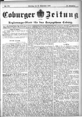 Coburger Zeitung Sonntag 24. November 1895