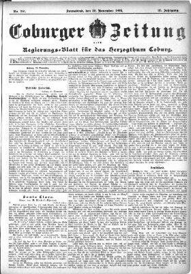 Coburger Zeitung Samstag 30. November 1895