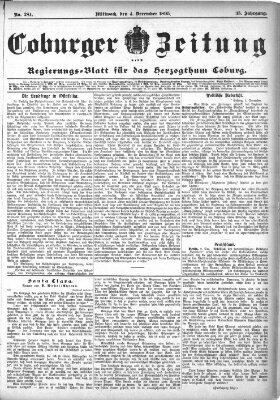 Coburger Zeitung Mittwoch 4. Dezember 1895