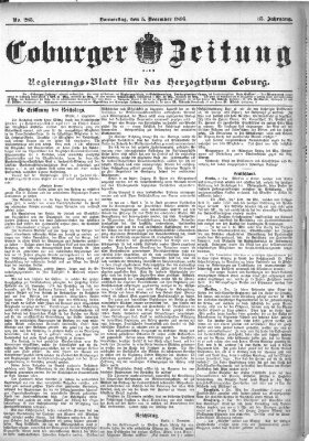 Coburger Zeitung Donnerstag 5. Dezember 1895