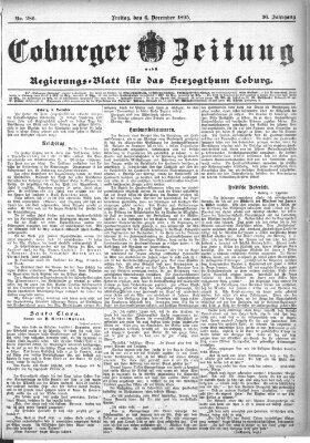 Coburger Zeitung Freitag 6. Dezember 1895