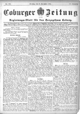 Coburger Zeitung Dienstag 10. Dezember 1895