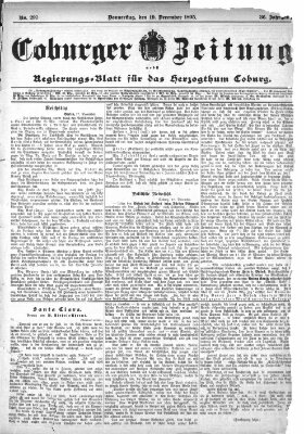 Coburger Zeitung Donnerstag 19. Dezember 1895