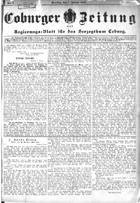 Coburger Zeitung Dienstag 7. Januar 1896