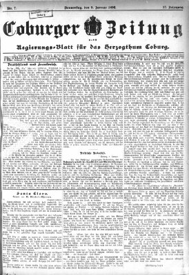 Coburger Zeitung Donnerstag 9. Januar 1896