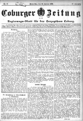 Coburger Zeitung Donnerstag 23. Januar 1896