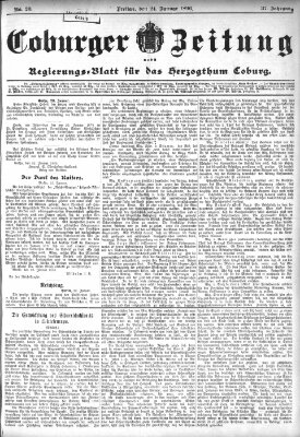 Coburger Zeitung Freitag 24. Januar 1896