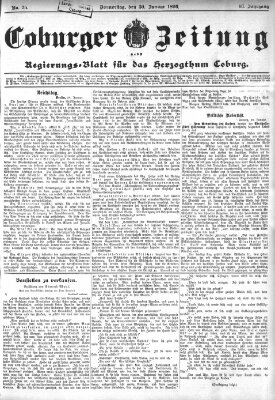 Coburger Zeitung Donnerstag 30. Januar 1896