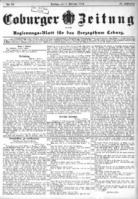 Coburger Zeitung Freitag 7. Februar 1896