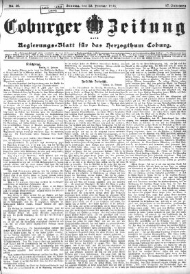 Coburger Zeitung Sonntag 23. Februar 1896