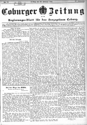 Coburger Zeitung Freitag 28. Februar 1896