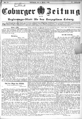 Coburger Zeitung Mittwoch 4. März 1896