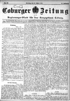 Coburger Zeitung Dienstag 10. März 1896