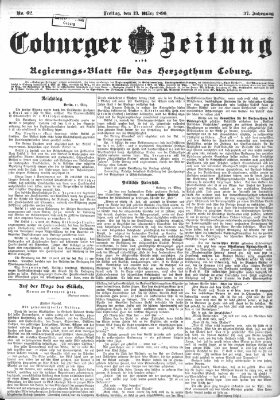 Coburger Zeitung Freitag 13. März 1896