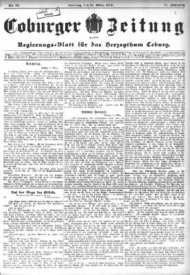 Coburger Zeitung Sonntag 15. März 1896