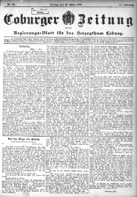 Coburger Zeitung Freitag 20. März 1896