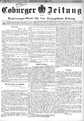 Coburger Zeitung Donnerstag 26. März 1896