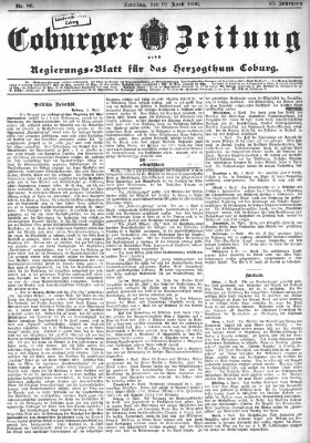 Coburger Zeitung Sonntag 12. April 1896