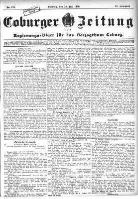 Coburger Zeitung Dienstag 28. Juli 1896